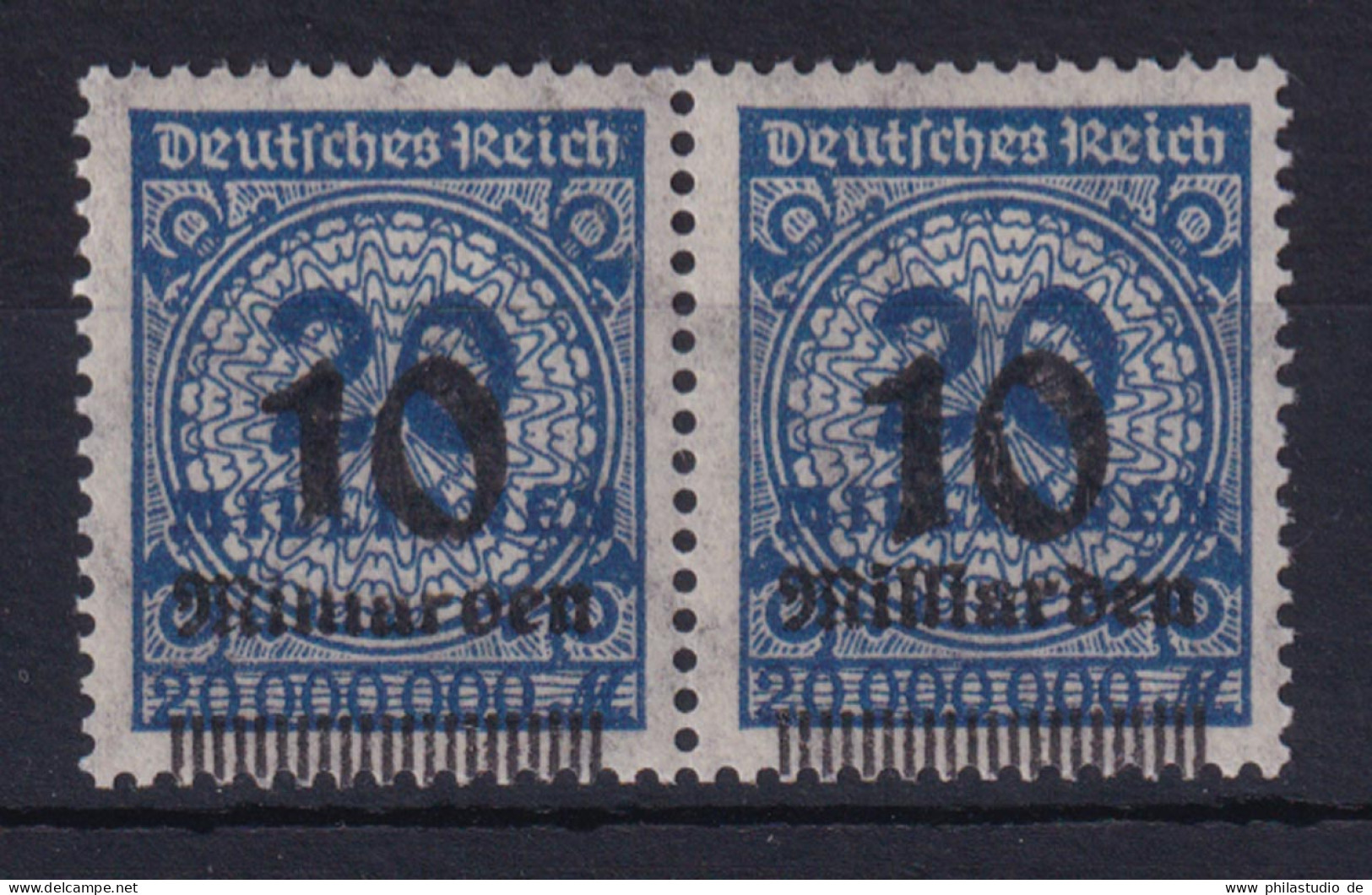 Deutsches Reich 335 AW G Waagerechtes Paar Kreis 10 Mrd Auf 20 Mio M Postfrisch - Sonstige & Ohne Zuordnung