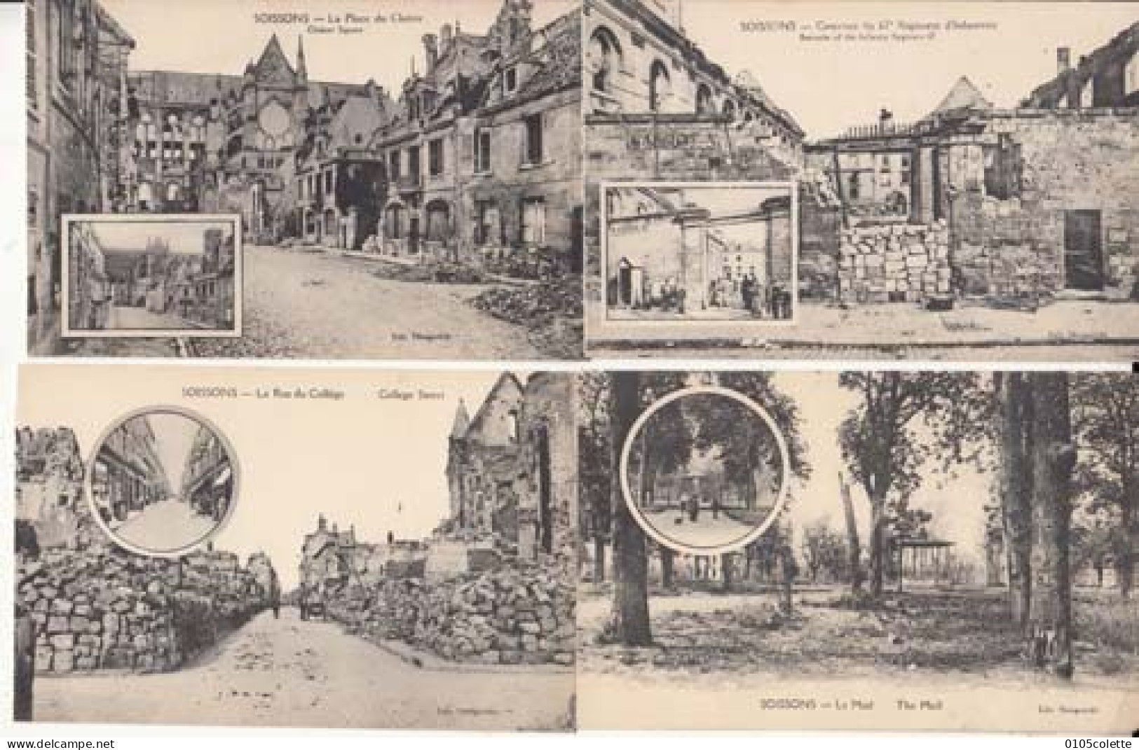19 Cartes  France 02 - Soissons -Ruines De La Guerre -  PRIX FIXE - ( Cd074) - Soissons