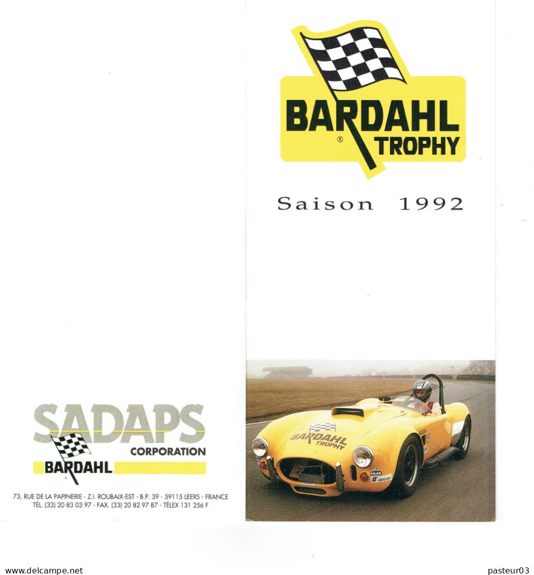 Bardhal Trophy Magny Cours 24 Et 25 Mai 1992 Invitation Bardhal Huiles Dossier Complet Grand Prix Historique - Automobile - F1