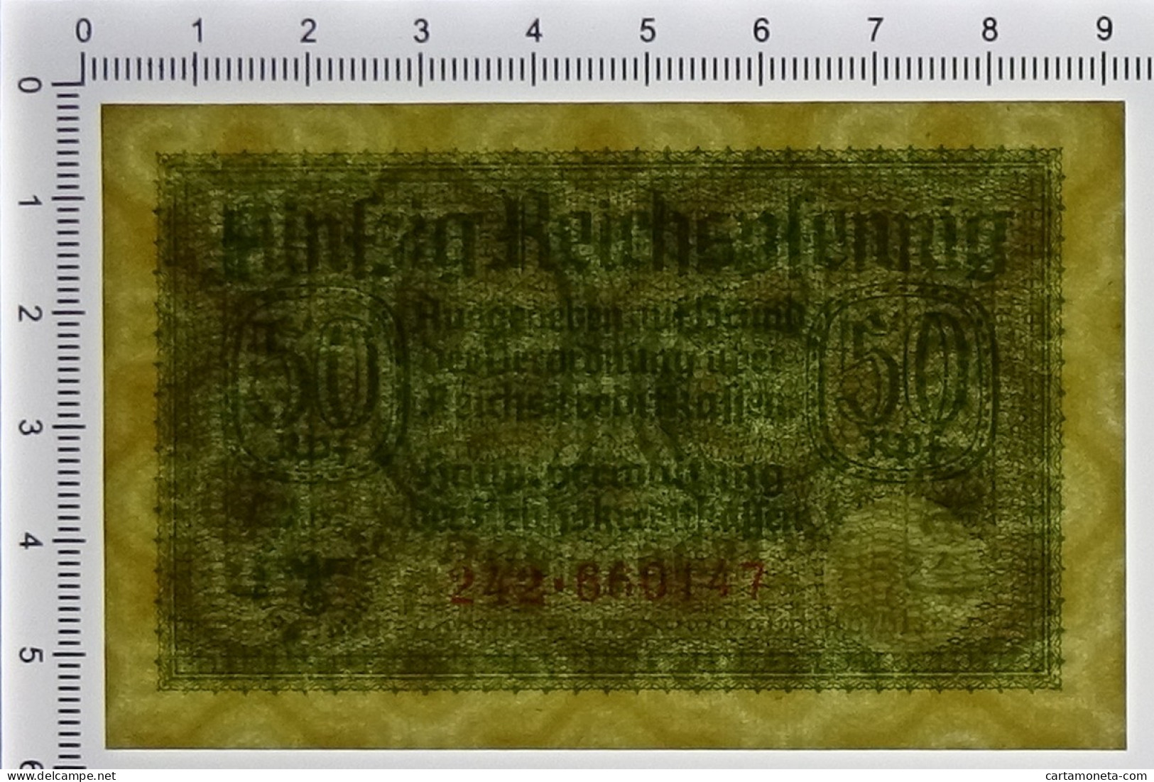 50 REICHSPFENNIG OCCUPAZIONE TEDESCA IN ITALIA REICHSBANK 1943 FDS-/FDS - Occupation Alliés Seconde Guerre Mondiale