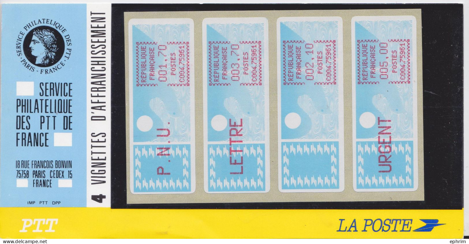 France ATM Vignette Postale D'Affranchissement Distributeur Philexfrance 89 Phalsbourg PNU Pochette Lot De 14 Vignettes - Sonstige & Ohne Zuordnung