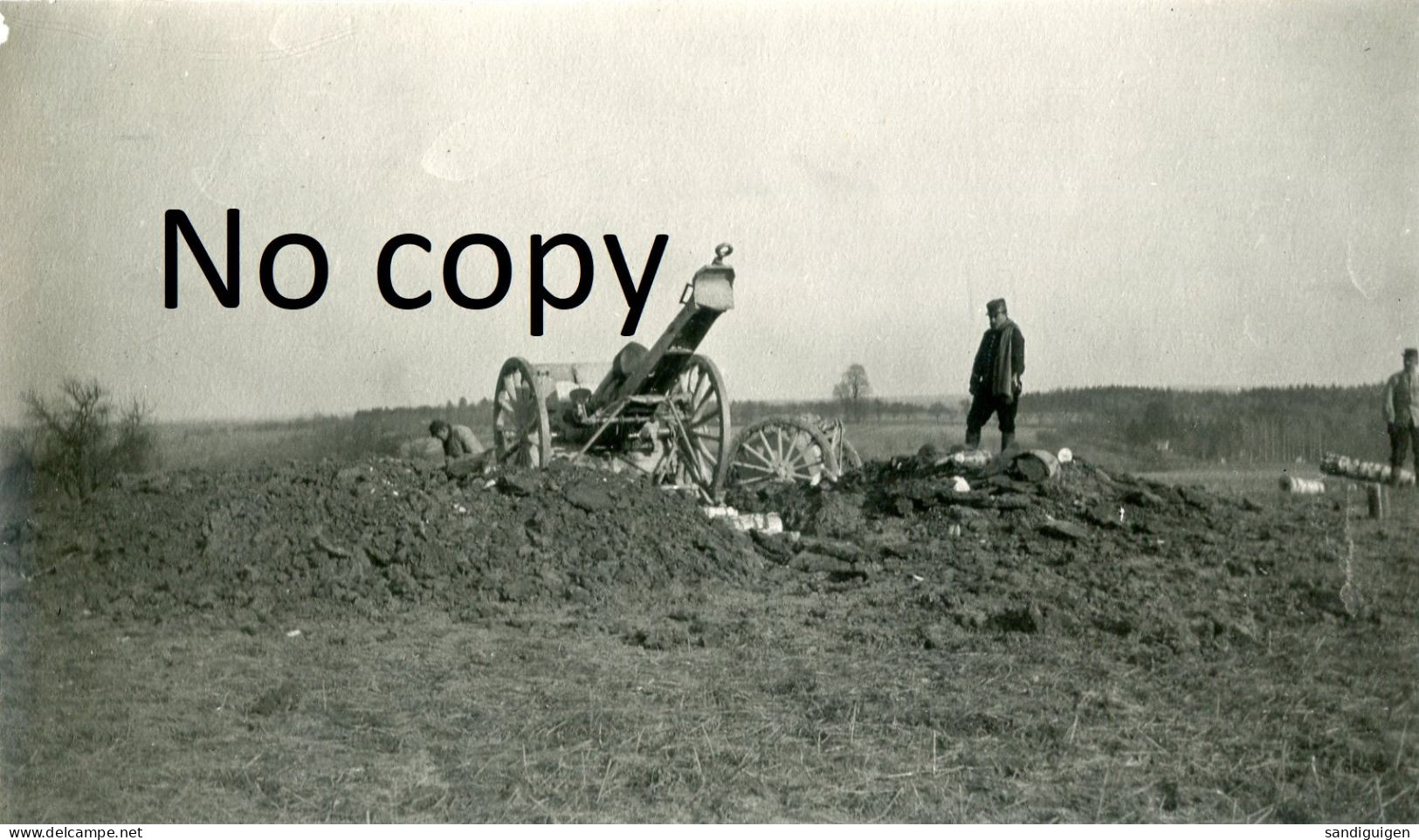 PHOTO FRANCAISE - CANON CONTRE AEROPLANE A SAINT MENEHOULD PRES DE MOIREMENT MARNE - GUERRE 1914 1918 - Guerre, Militaire