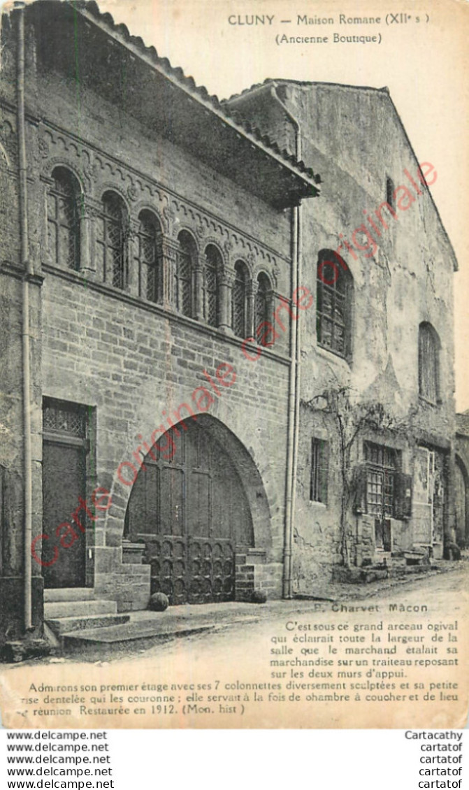 71.  CLUNY .  Maison Romane . - Chalon Sur Saone