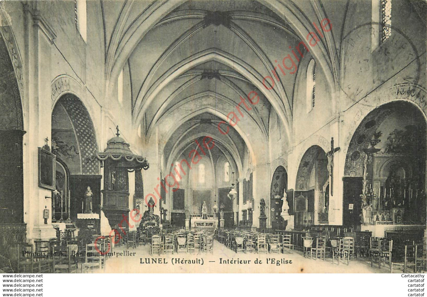 34.  LUNEL .  Intérieur De L'Eglise . - Lunel