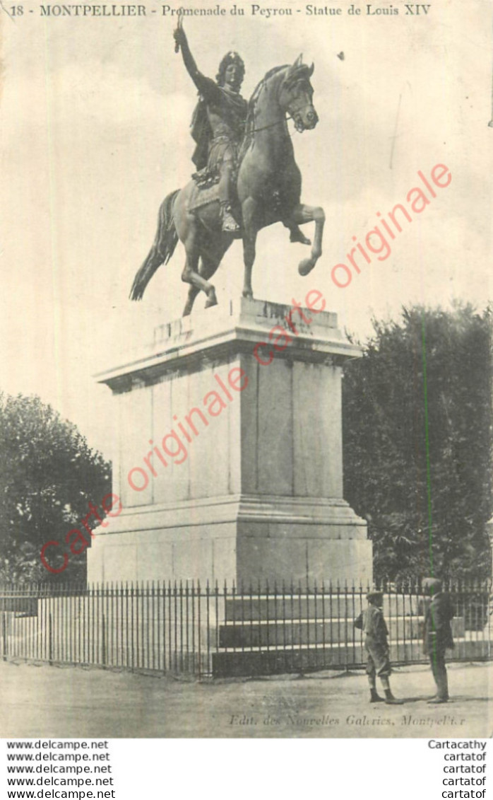 34.  MONTPELLIER .  Promenade Du Peyrou. Statue De Louis XIV . - Montpellier