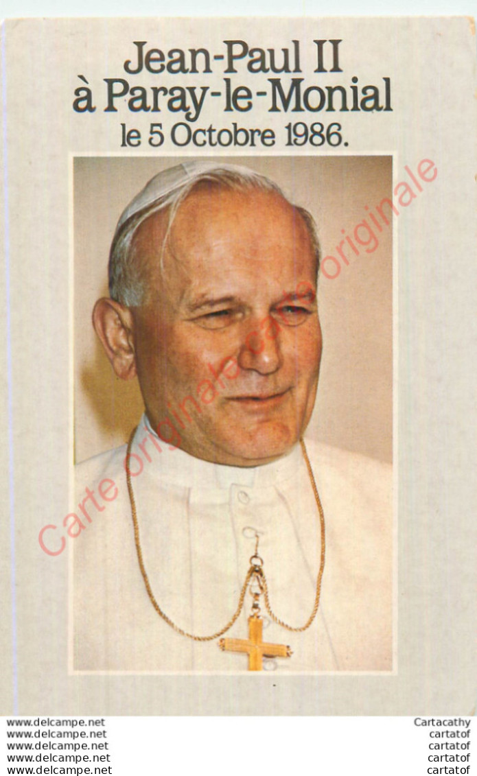 JEAN PAUL II à PARAY LE MONIAL Le 5 Octobre 1986 . - Otros & Sin Clasificación