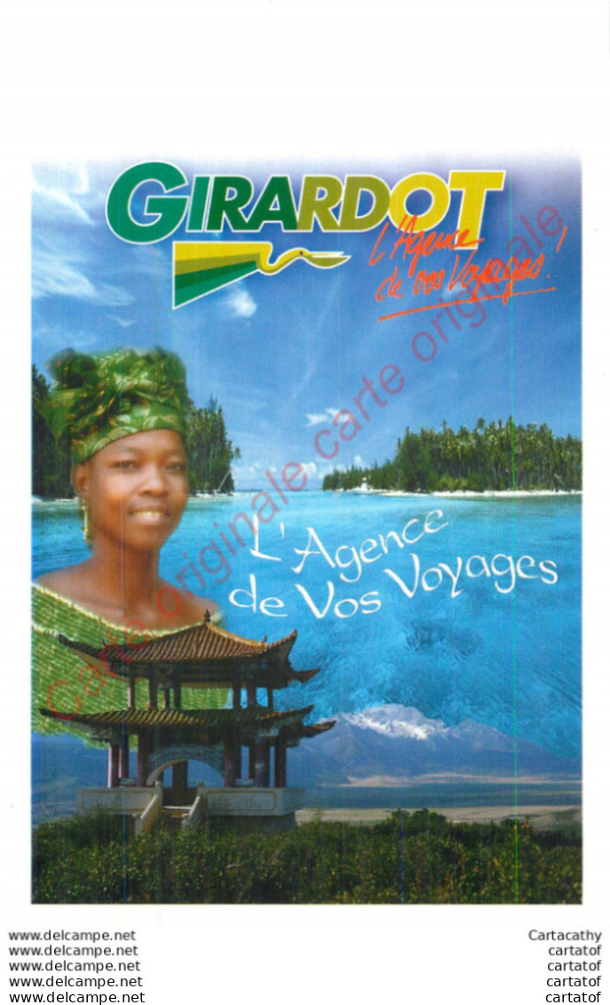 GIRARDOT Agence De Vos Voyages .  CP Plublicitaire . - Publicité