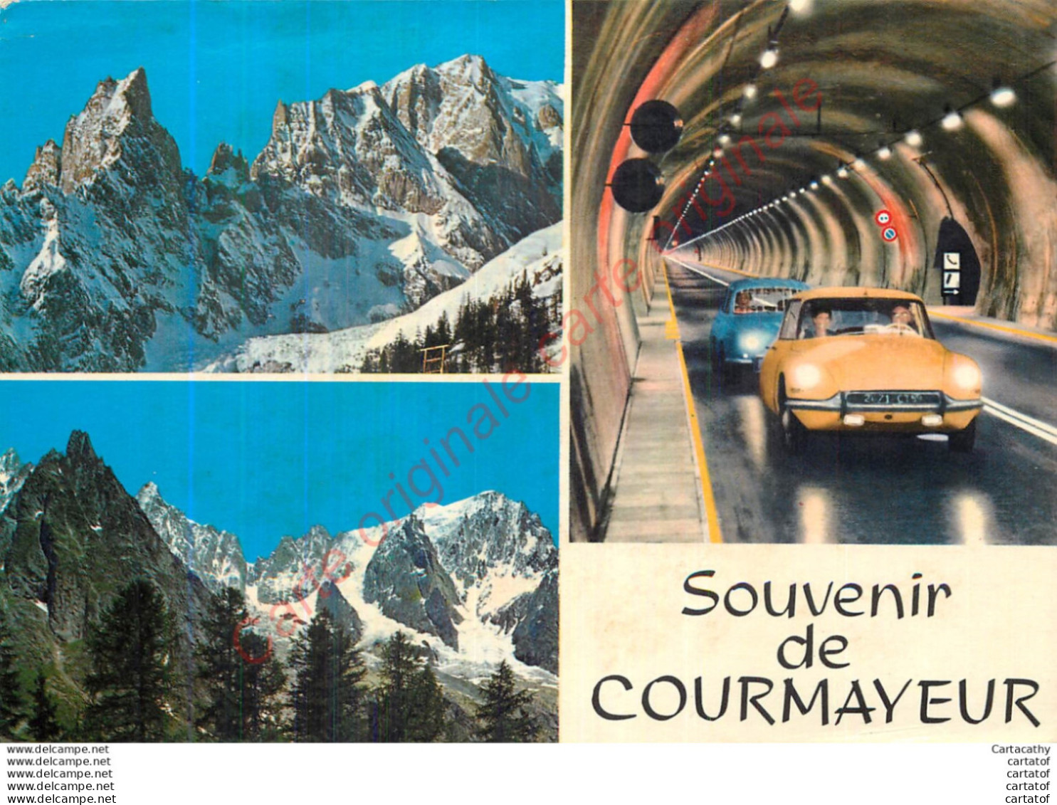 Souvenir De COURMAYEUR . ( Tunnel Du Mont-Blanc ) . - Otros & Sin Clasificación