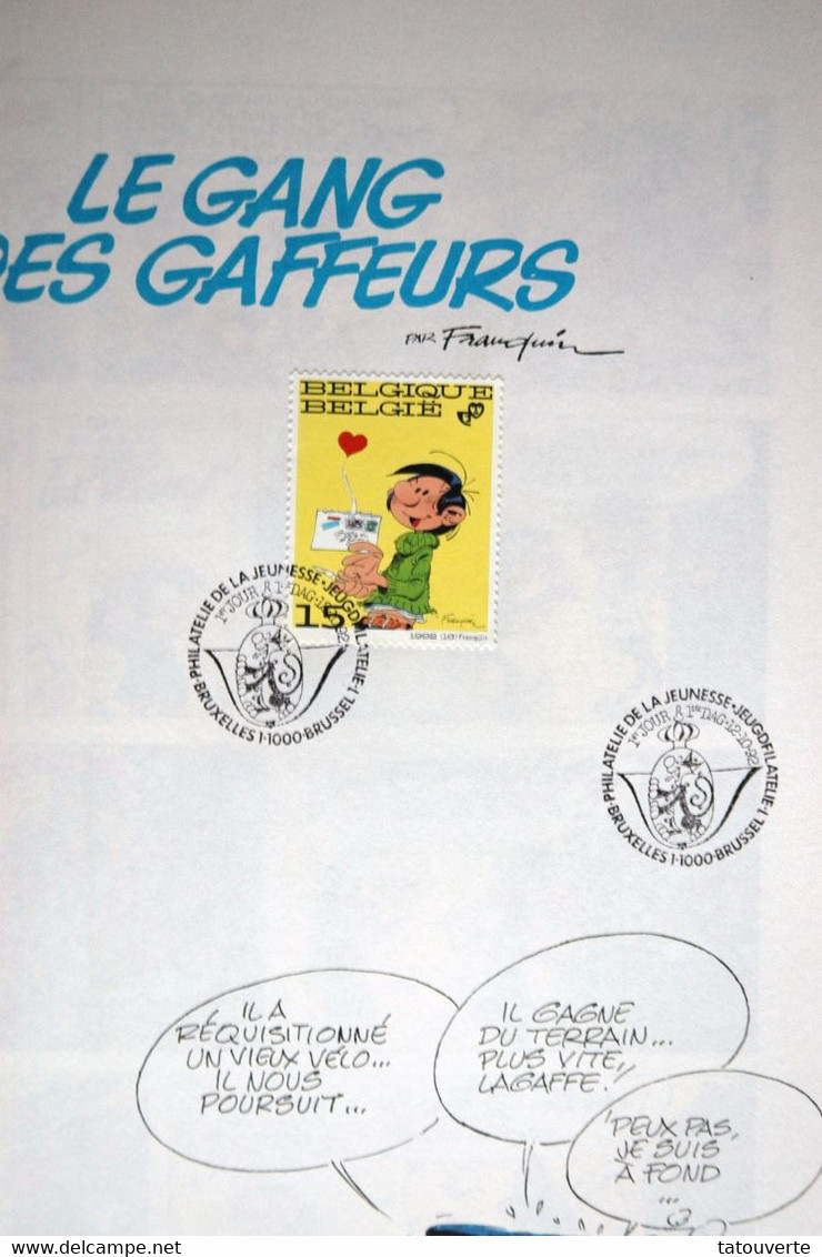 FRANQUIN  "Le Gang Des Gaffeurs" GASTON 1989 AvecTimbre Oblitération1er Jour Neuf! - Zonder Classificatie