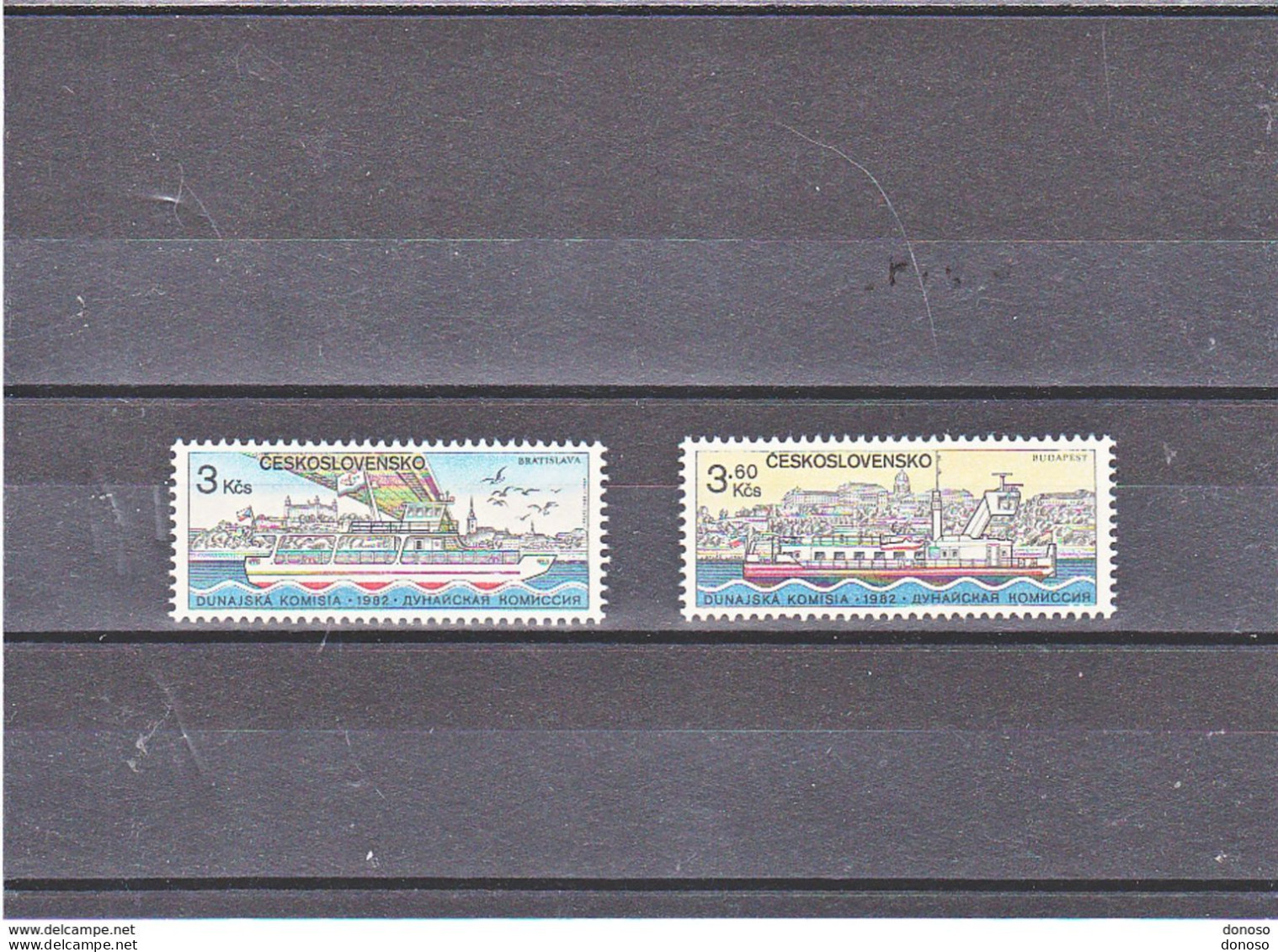 TCHECOSLOVAQUIE 1982 BATEAUX DANUBE Yvert 2495-2496, Michel 2679-2680 NEUF** MNH Cote 4 Euros - Unused Stamps