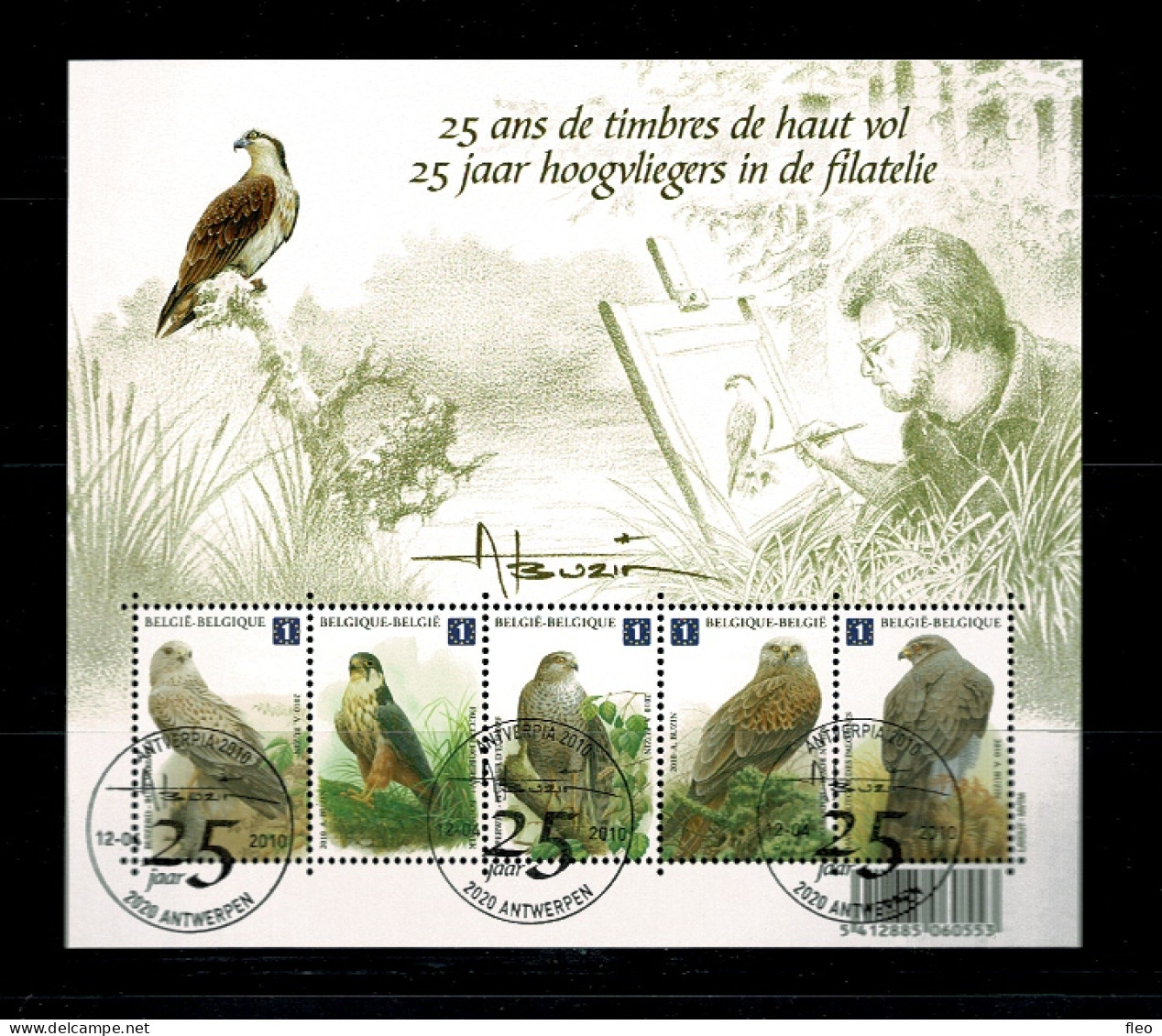 2010 BL182 (4030/34) Postfris Met 1édag Stempel : HEEL MOOI ! MNH Avec Cachet 1er Jour :  André Buzin - Vogels - Oiseaux - 2002-… (€)
