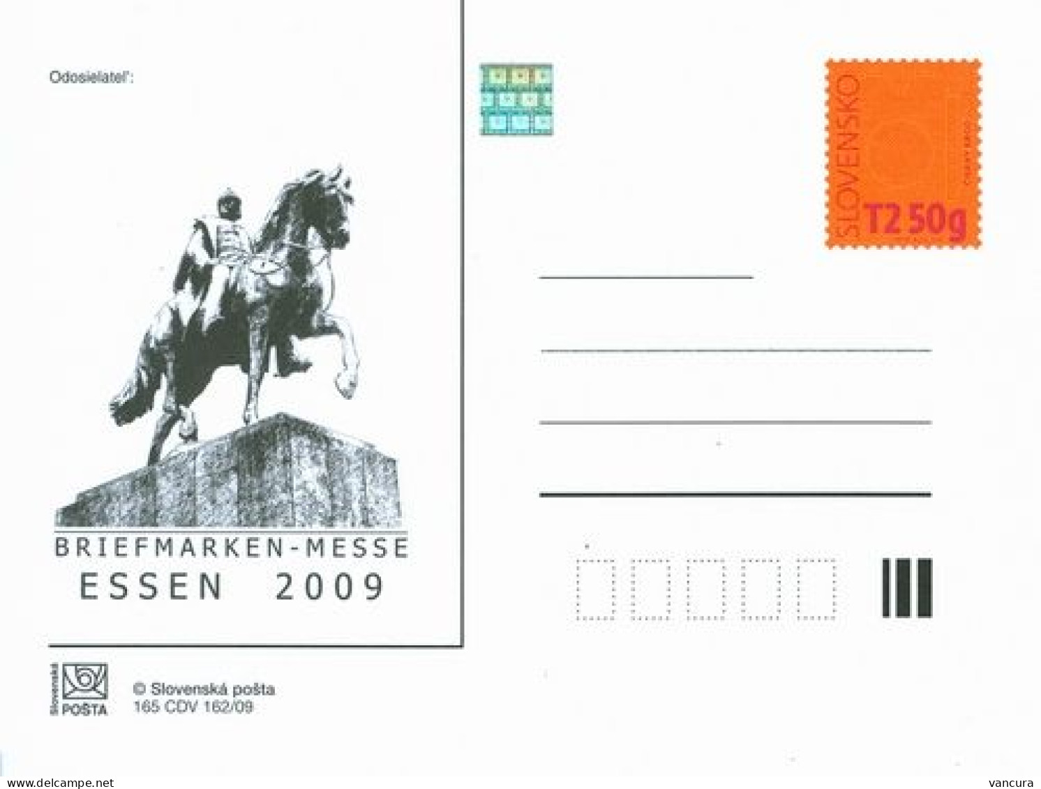 CDV 165 Slovakia Essen 2009 Briefmarken Messe - Skulpturen