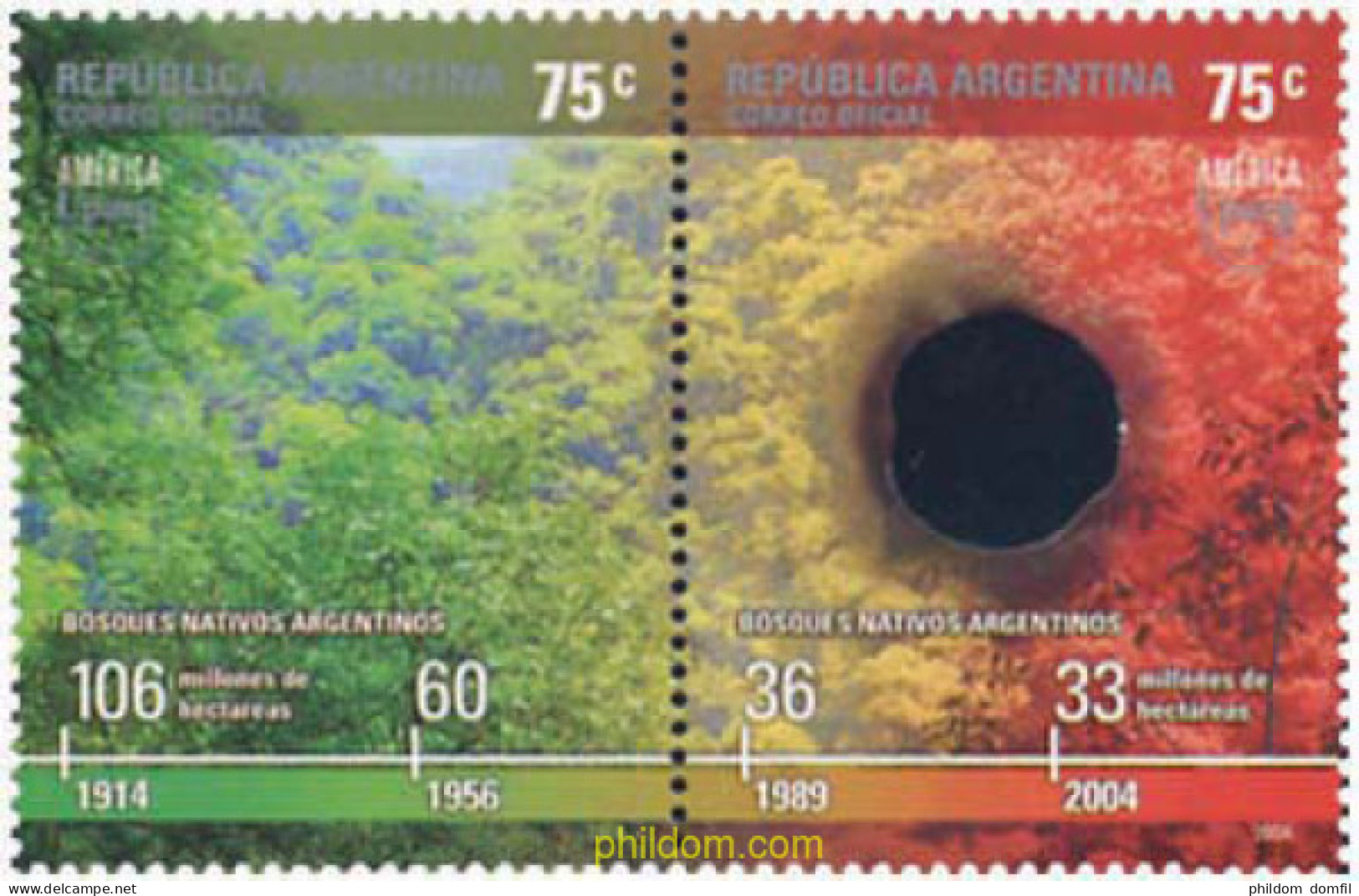 186520 MNH ARGENTINA 2004 BOSQUES NATIVOS ARGENTINOS - Nuevos