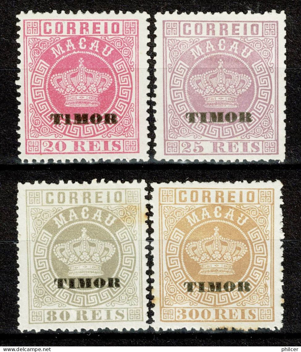 Timor, 1885, # 3, 4, 7 E 10, Reprint, MNG - Timor