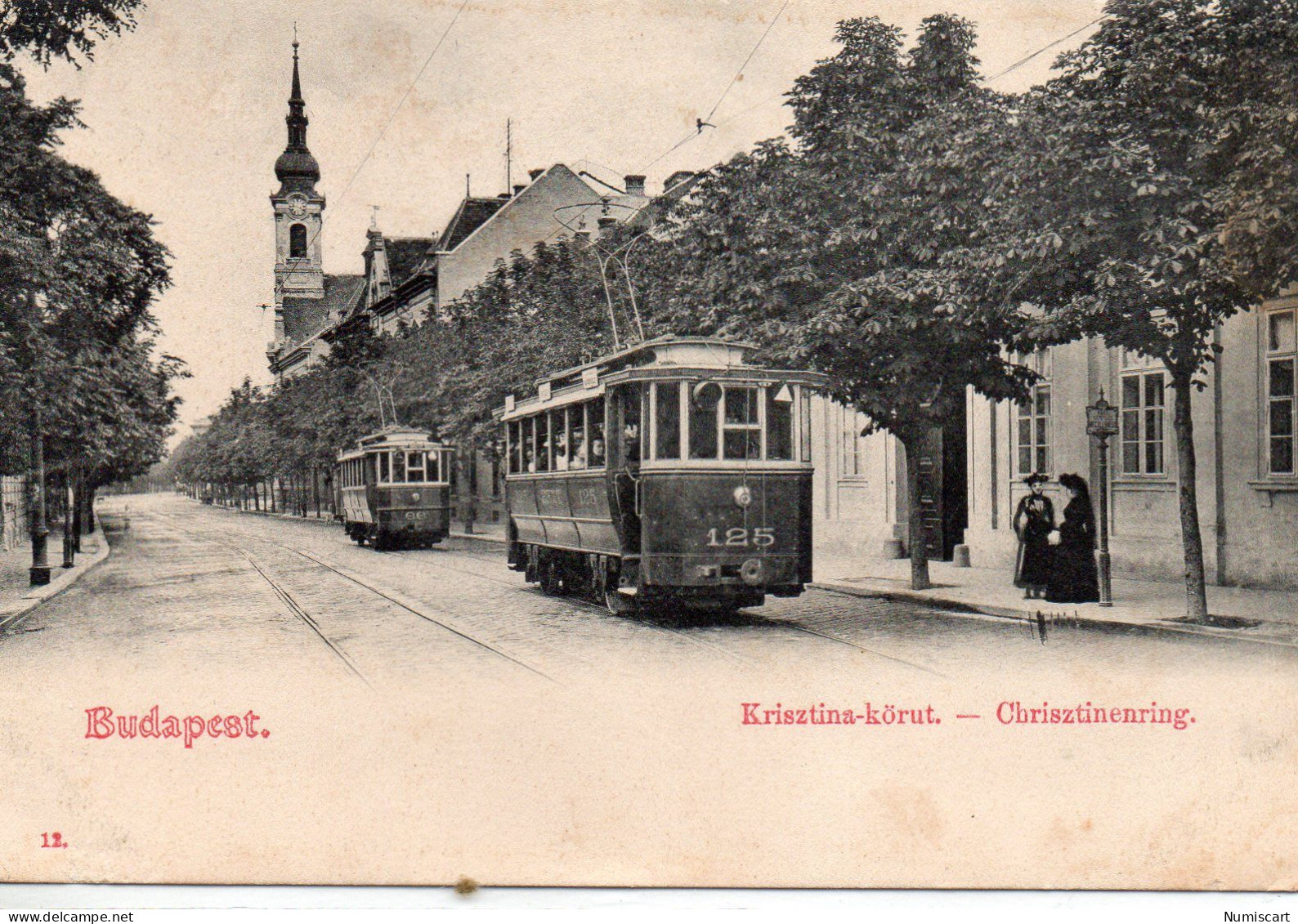 Budapest Animée Krisztina-Körut Chrisztinenring Tramway Tram - Hungary