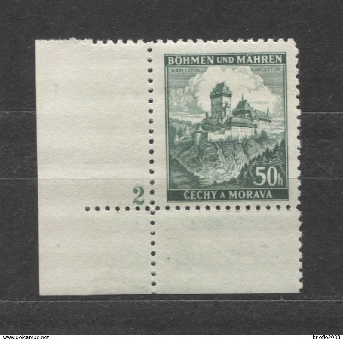 Böhmen Und Mähren # 26 Platten-Nr. 2 Breiter Unterrand 50erBogen, Postfrisch - Unused Stamps