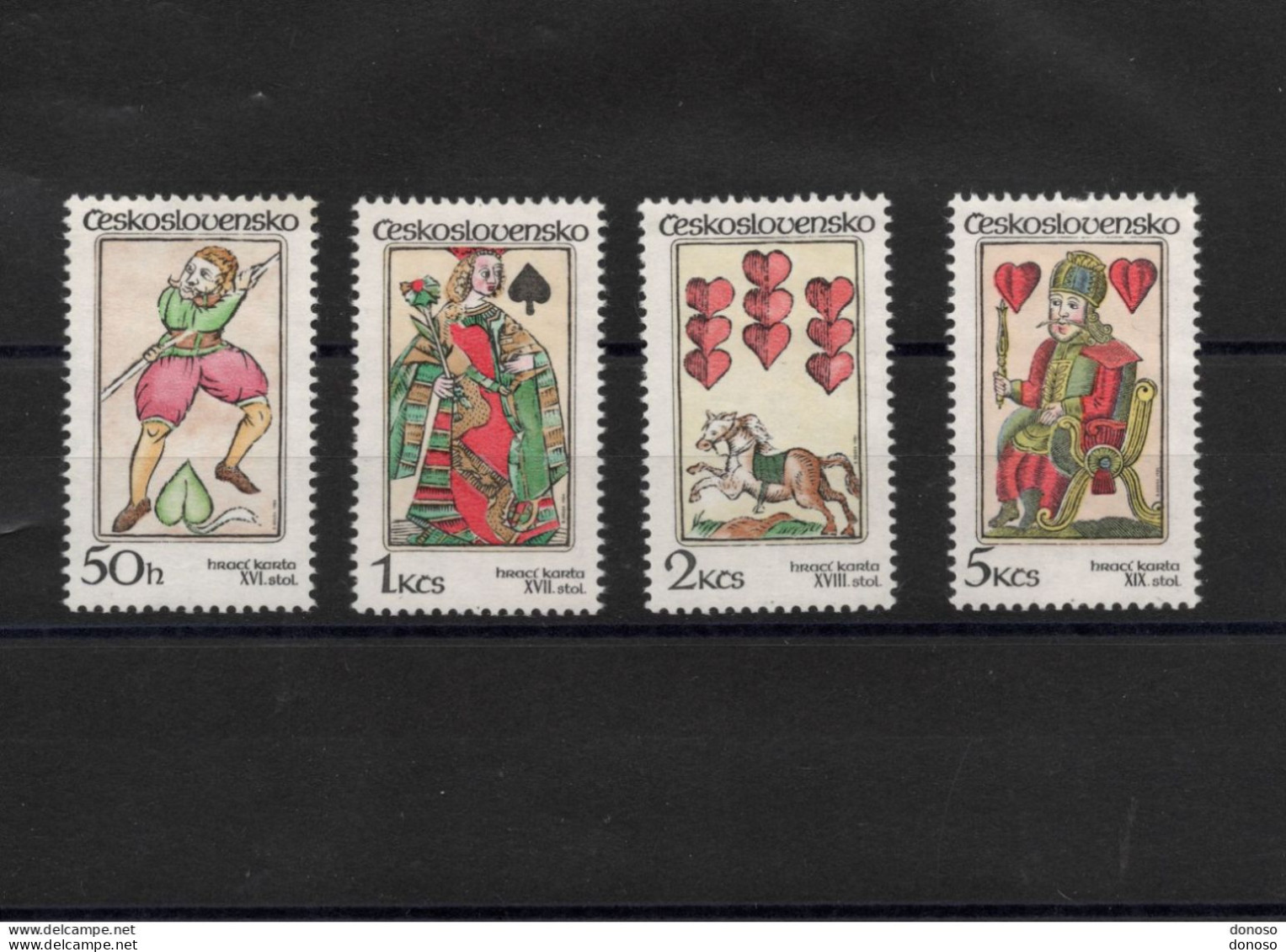 TCHECOSLOVAQUIE 1984 Cartes à Jouer Yvert 2593-2595 + 2597 NEUF** MNH Cote 5,70 Euros - Unused Stamps