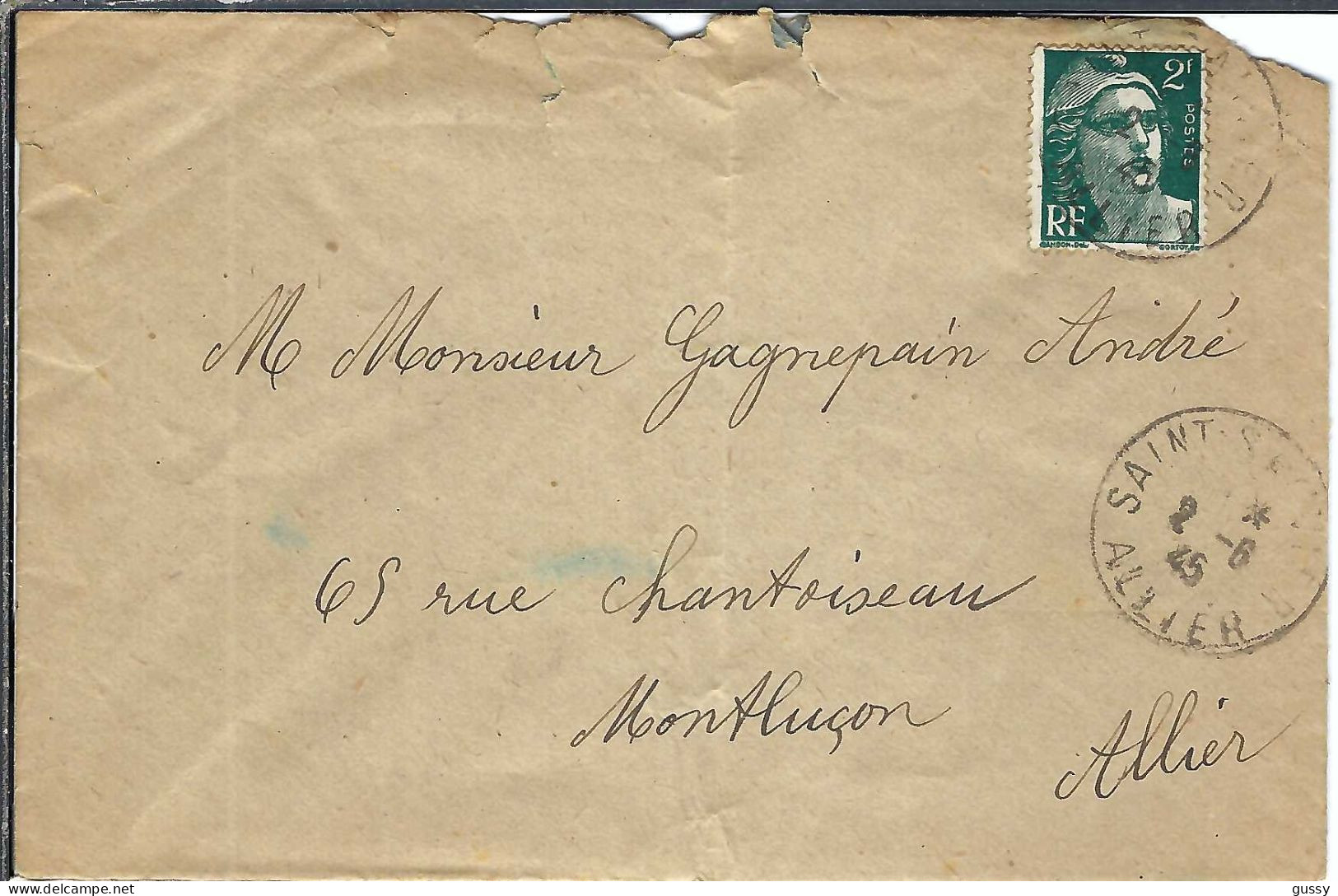 FRANCE Ca.1945: LSC Pour Montluçon (Allier) - Lettres & Documents