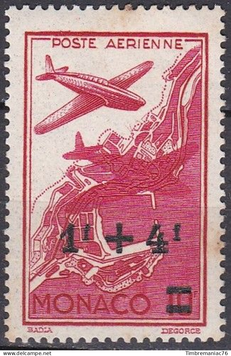 Monaco Poste Aérienne 1945 YT 8 Neuf - Luchtpost