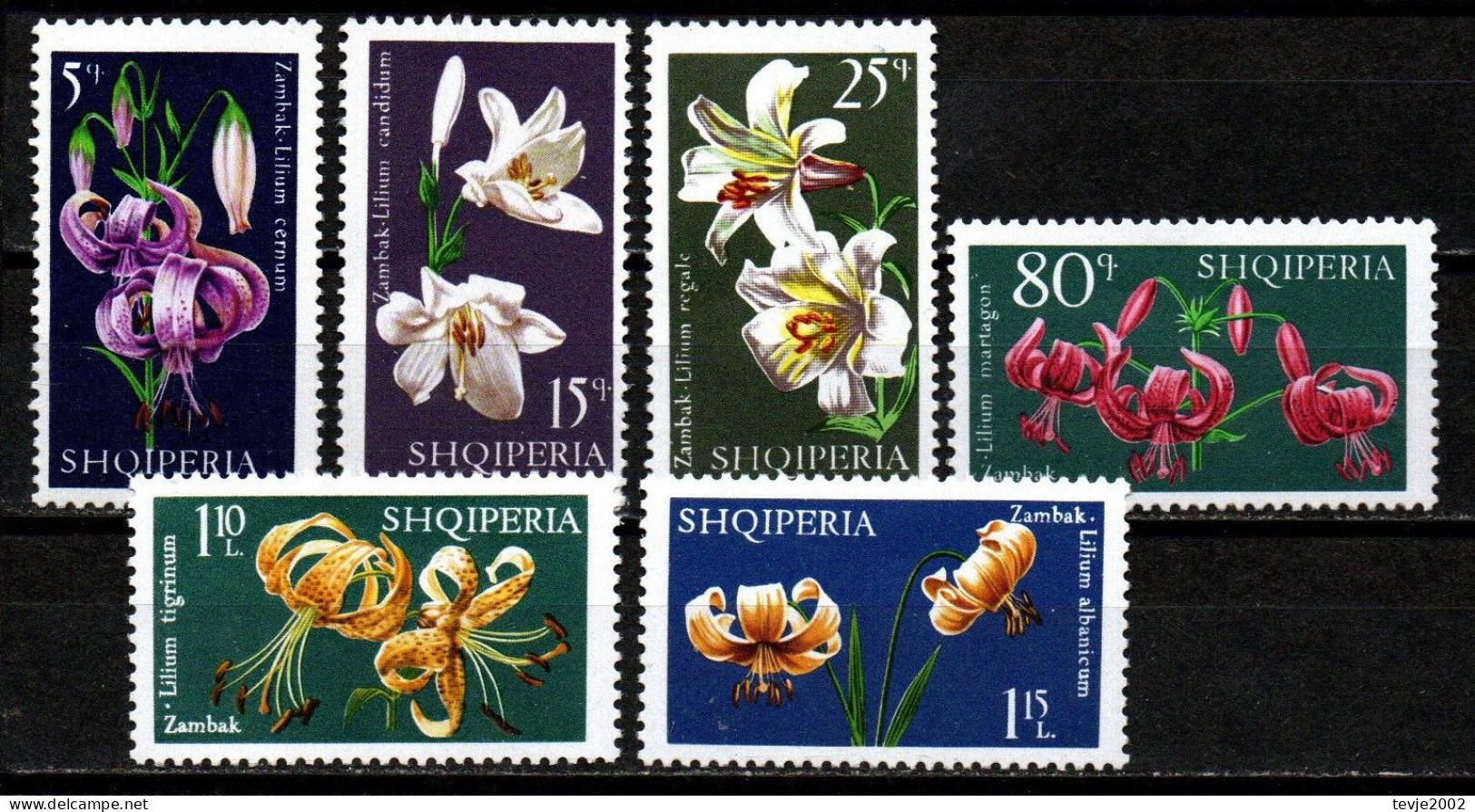 Albanien 1974 - Mi.Nr. 1405 - 1410 - Postfrisch MNH - Blumen Flowers Lilien Lilies - Altri & Non Classificati