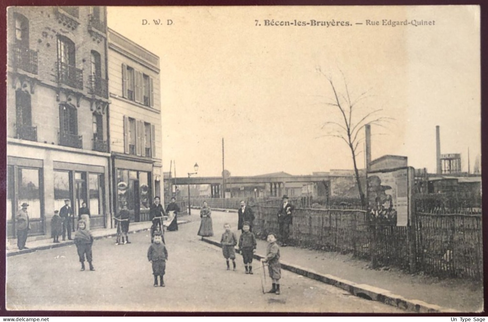 France, CPA - 7. Bécon-les-Bruyères. - Rue Edgard-Quinet - (B1525) - Autres & Non Classés