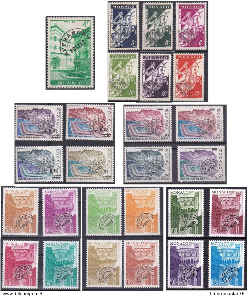 Monaco Préoblitérés 2 Lots De Timbres Préob - Precancels