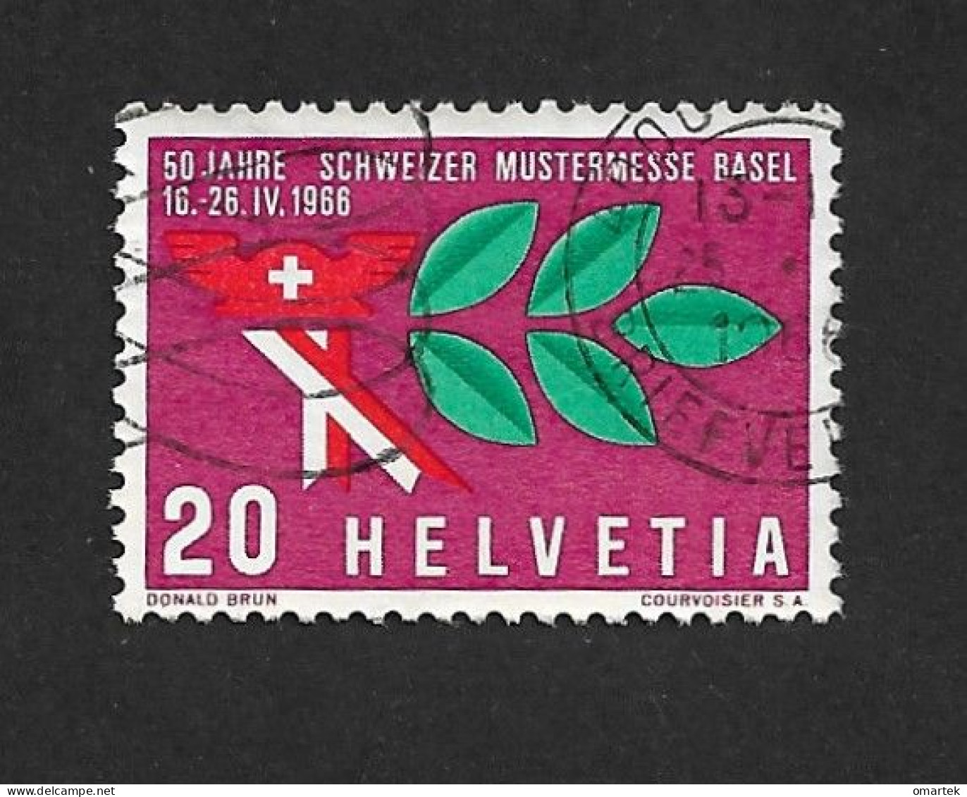 Schweiz Switzerland Helvetia 1966 ⊙ Mi 834 Sc 474 Zu 440 Yt 767 Schweizer Mustermesse Basel. - Gebruikt