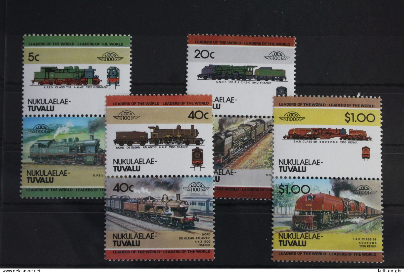 Tuvalu Nukulaelae 17-24 Postfrisch Als 4 Paar #VJ118 - Trains