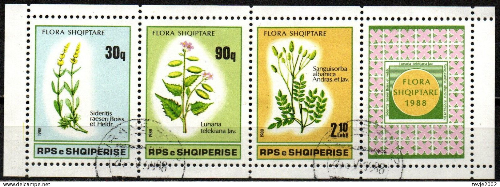 Albanien 1988 - Mi.Nr. 2358 - 2360 - Gestempelt Used - Blumen Flowers - Albania
