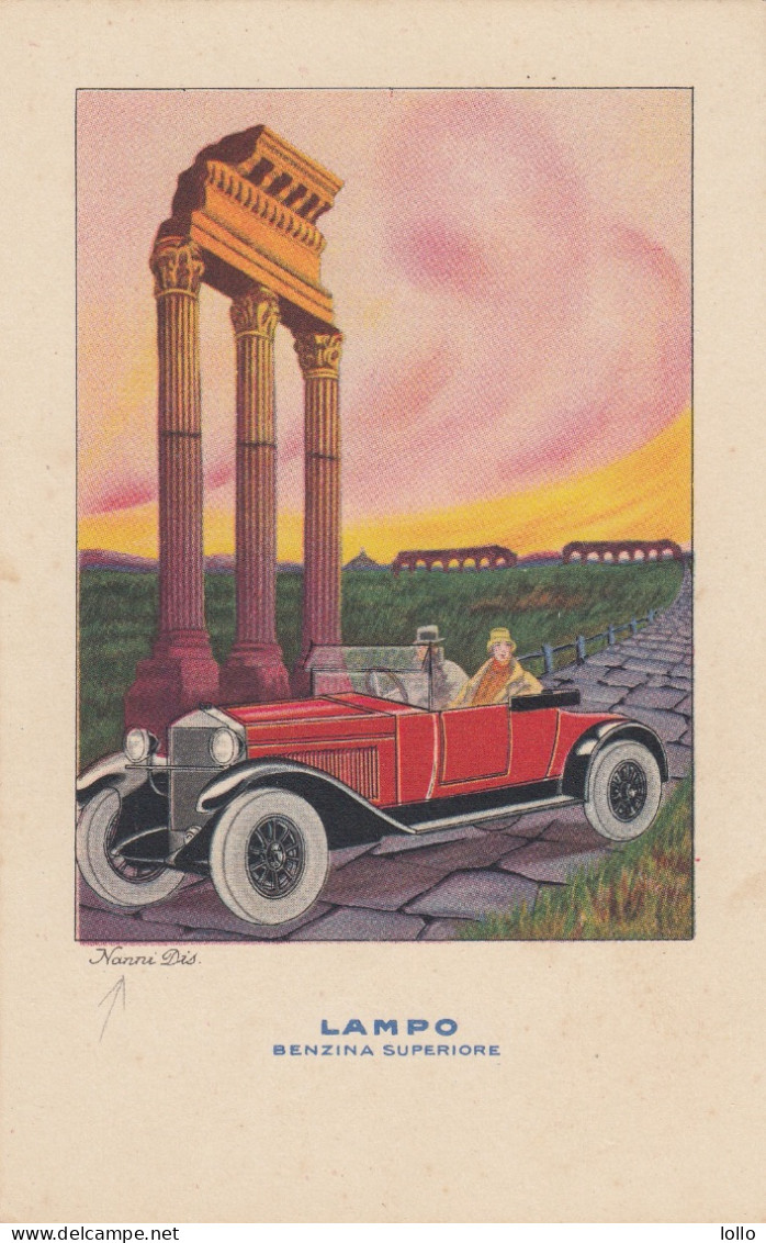 Illustratori  -  Nanni  -  Benzina Lampo  -  Roma  -  F. Piccolo  -  Nuova  -  Bella Pubblicitaria - Nanni