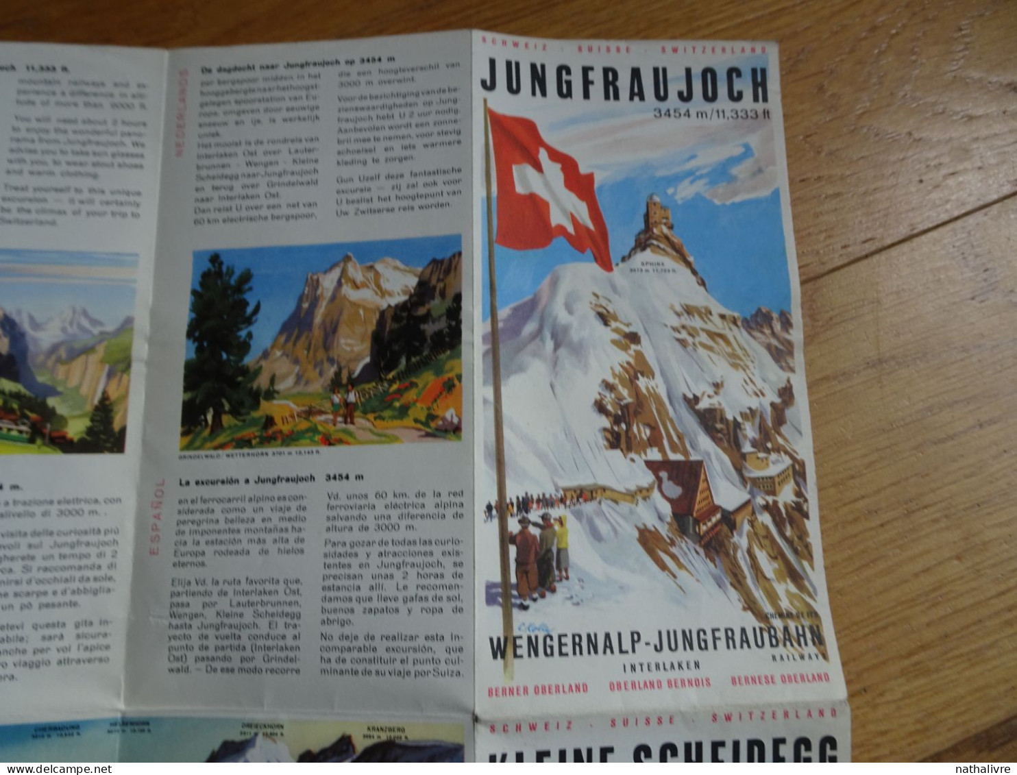 Dépliant Touristique Années 40/50 JUNGFRAUJOCH / KLEINE SCHEIDEGG WENGERNALP-JUNGFRAUBAHN - Tourism Brochures
