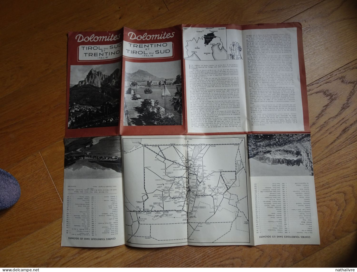 Dépliant Touristique Années 1950  ITALIE TRENTINO ET TIROL DU SUD DOLOMITES - Tourism Brochures