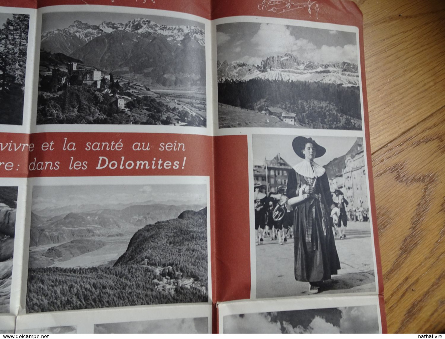 Dépliant touristique années 1950  ITALIE TRENTINO ET TIROL DU SUD DOLOMITES