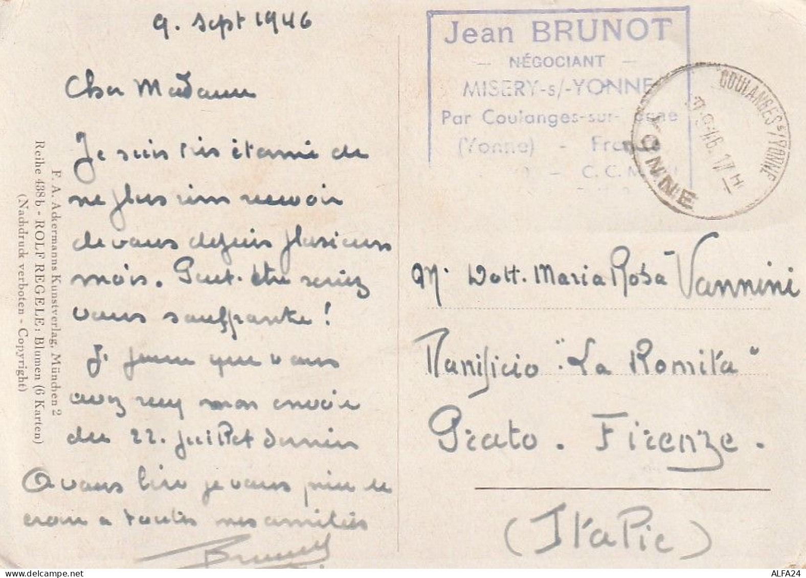 MAXIMUM CARD FRANCIA 1946 (XT3629 - 1940-1949