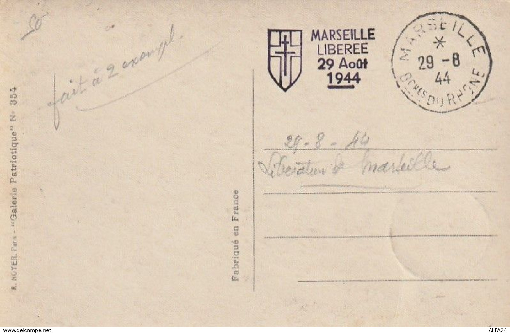 MAXIMUM CARD FRANCIA 1944 (XT3602 - 1940-1949