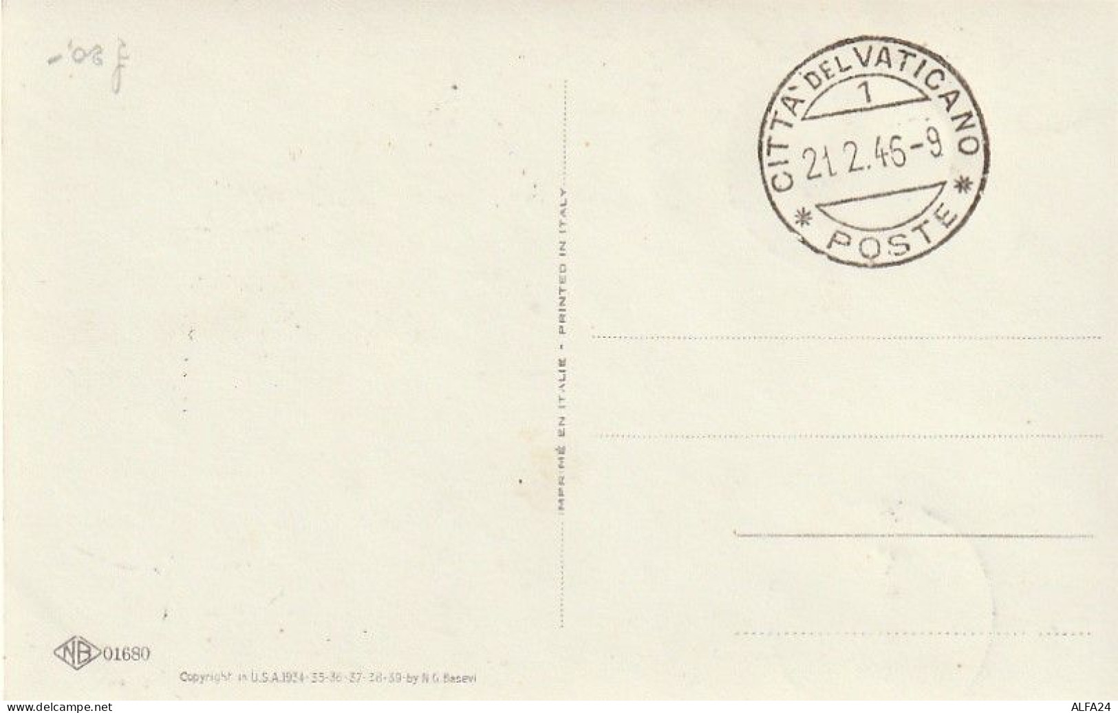 MAXIMUM CARD 1946 VATICANO (XT3588 - Maximumkarten (MC)