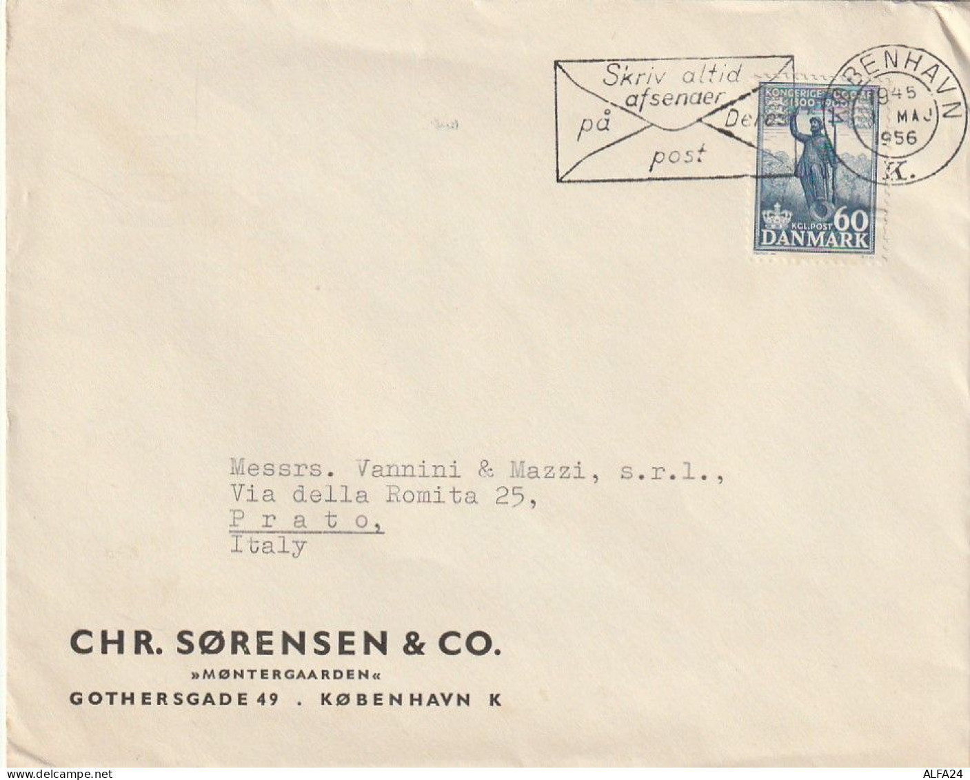 LETTERA DANIMARCA 1956  (XT3542 - Lettres & Documents