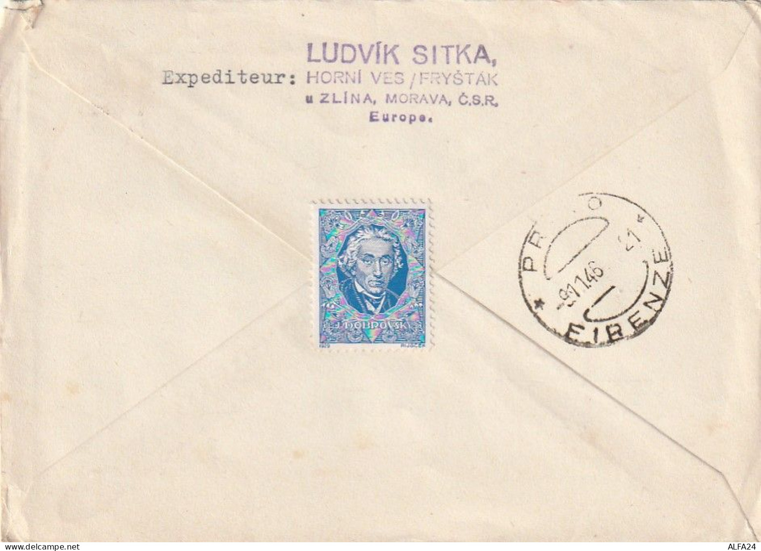 LETTERA 1946 CECOSLOVACCHIA +ERINNOFILO (XT3483 - Storia Postale