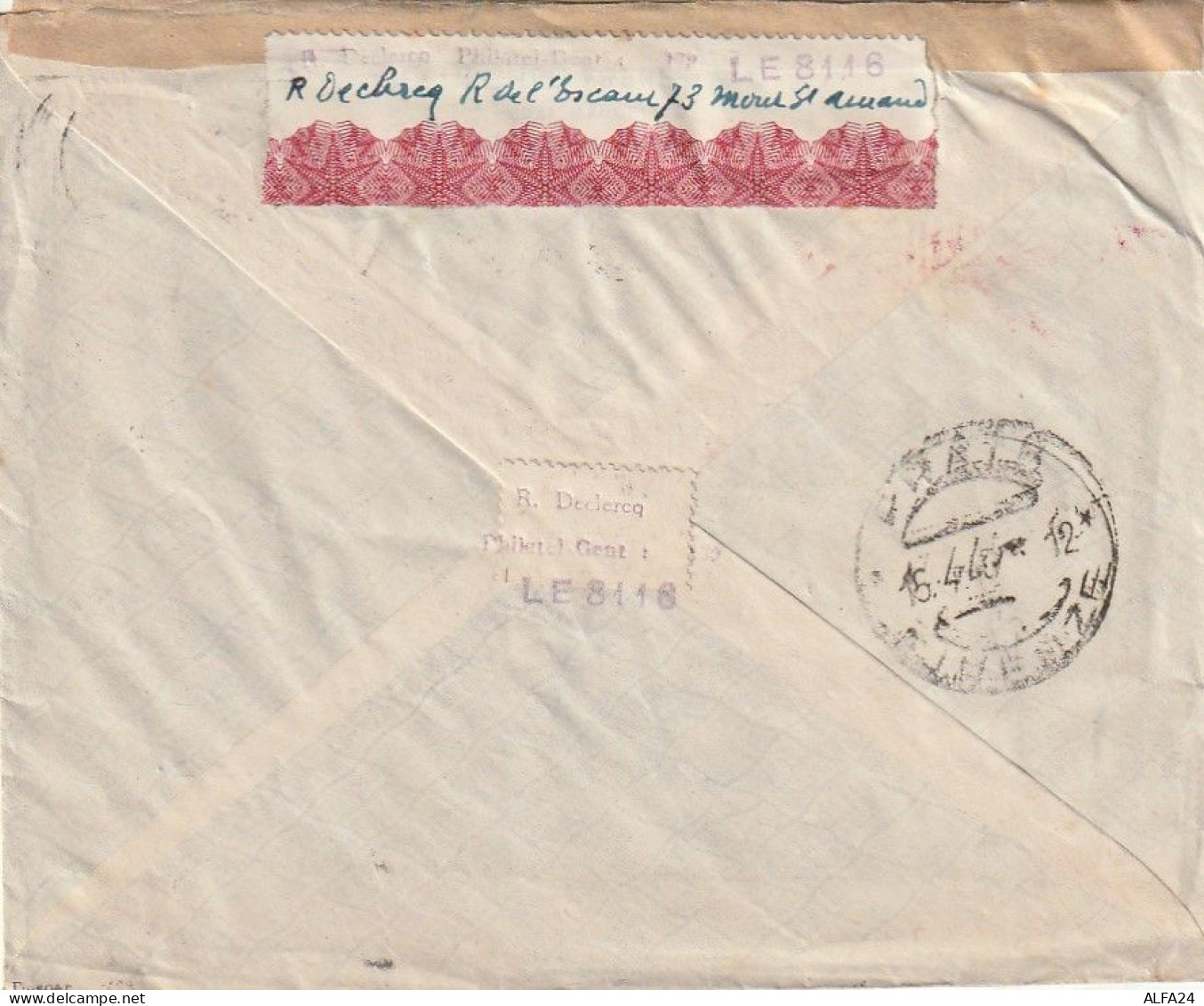 LETTERA 1946 BELGIO  (XT3478 - Lettres & Documents