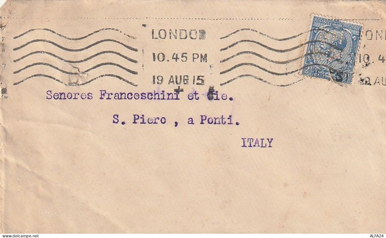 LETTERA 1915 UK 2,5 LONDON PERFIN (XT3454 - Storia Postale