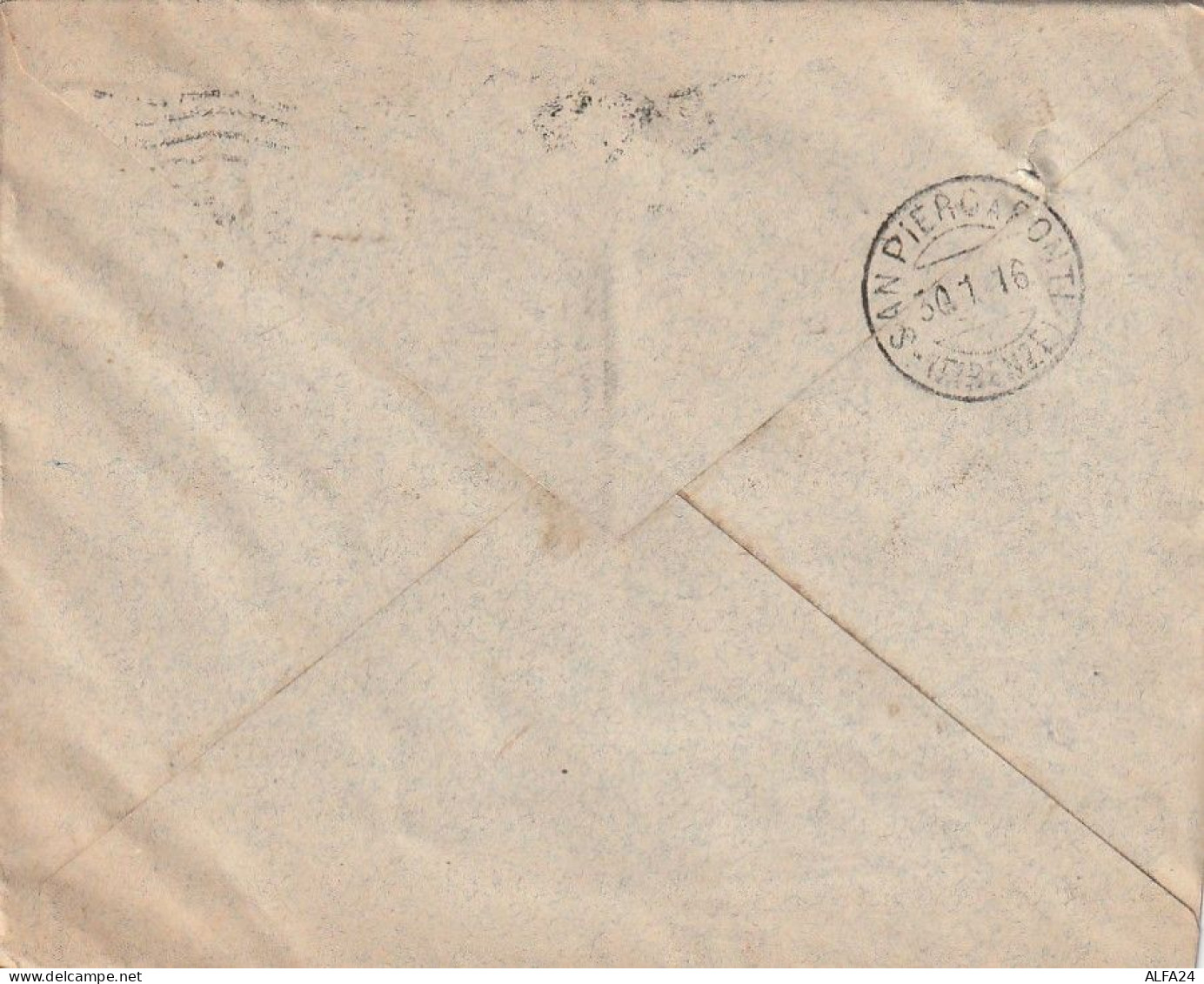 LETTERA 1916 C.20 SS 15 CREDITO ITALIANO PERFIN (XT3381 - Storia Postale