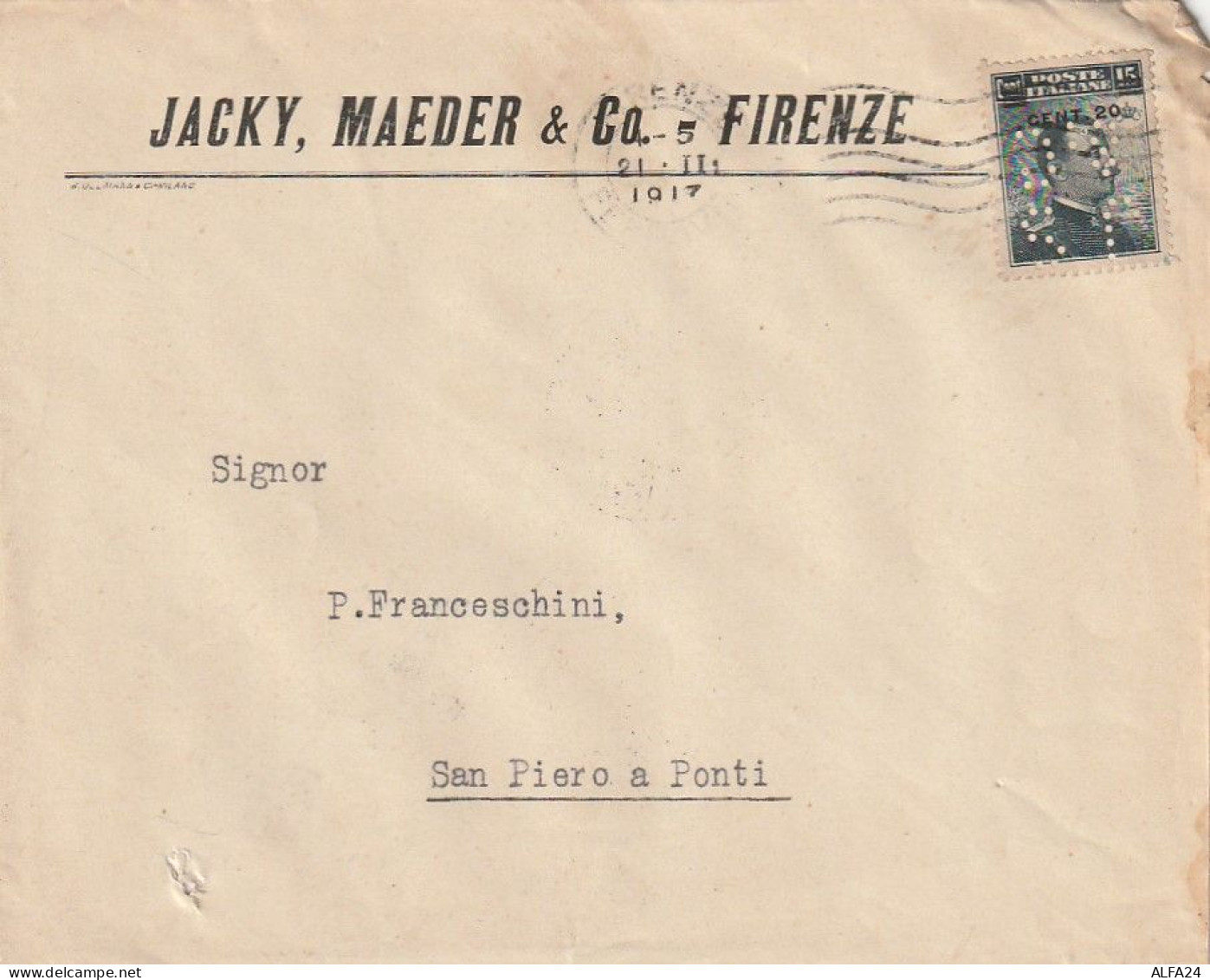 LETTERA 1916 C.20 SS 15 MAEDER PERFIN (XT3366 - Marcofilie