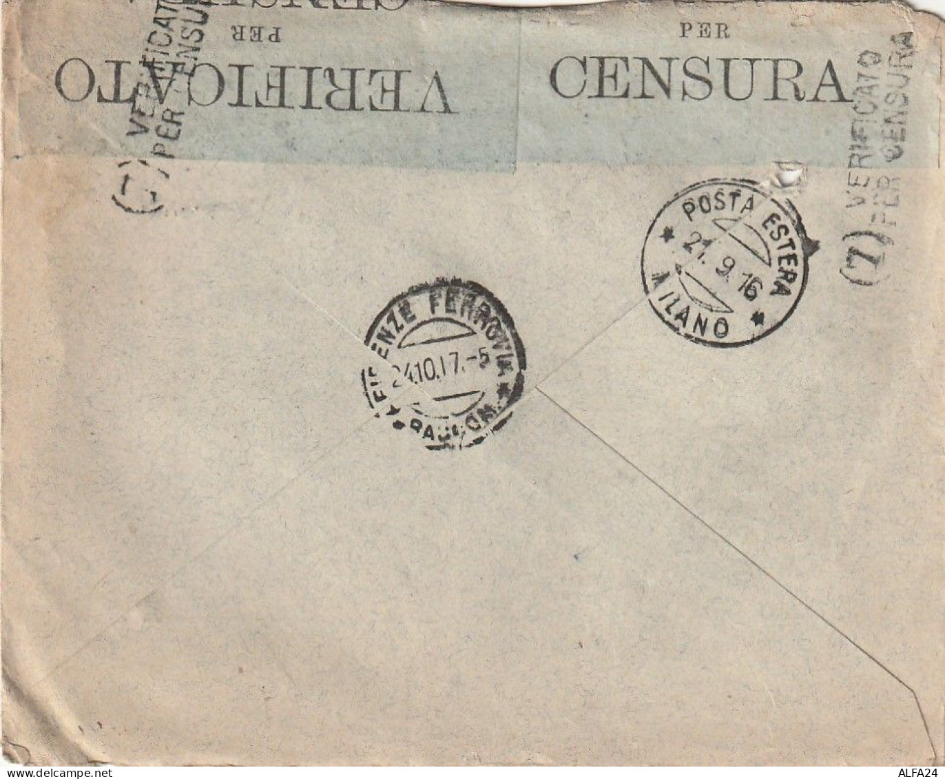 RACCOMANDATA SVIZZERA 1916 PERFIN  (XT3348 - Lettres & Documents