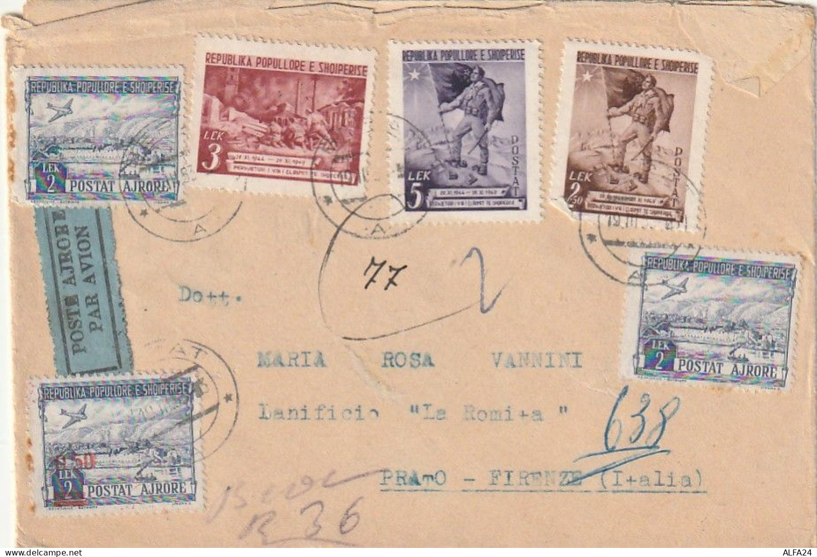 LETTERA ALBANIA 1953 Con Contenuto (XT3299 - Albanie