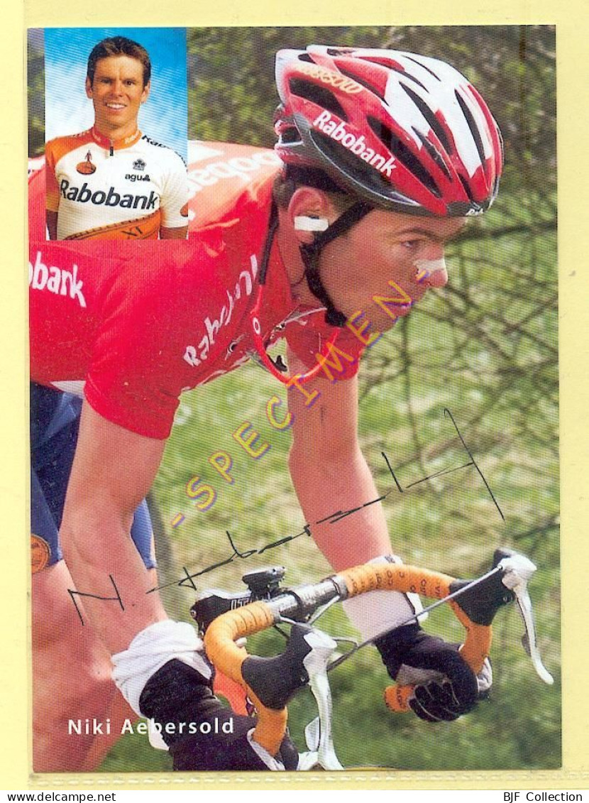 Cyclisme : Niki AEBERSOLD – Equipe RABOBANK (voir Scan Recto/verso)(signature Imprimée Sur La Carte) - Cycling