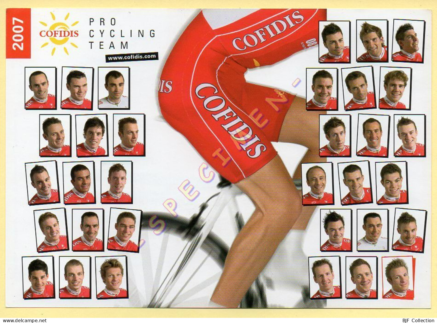 Cyclisme : Mickaël BOURGAIN – Equipe COFIDIS 2007 – Format 20 X 14 Cm (signature Imprimée Sur La Carte) - Cycling