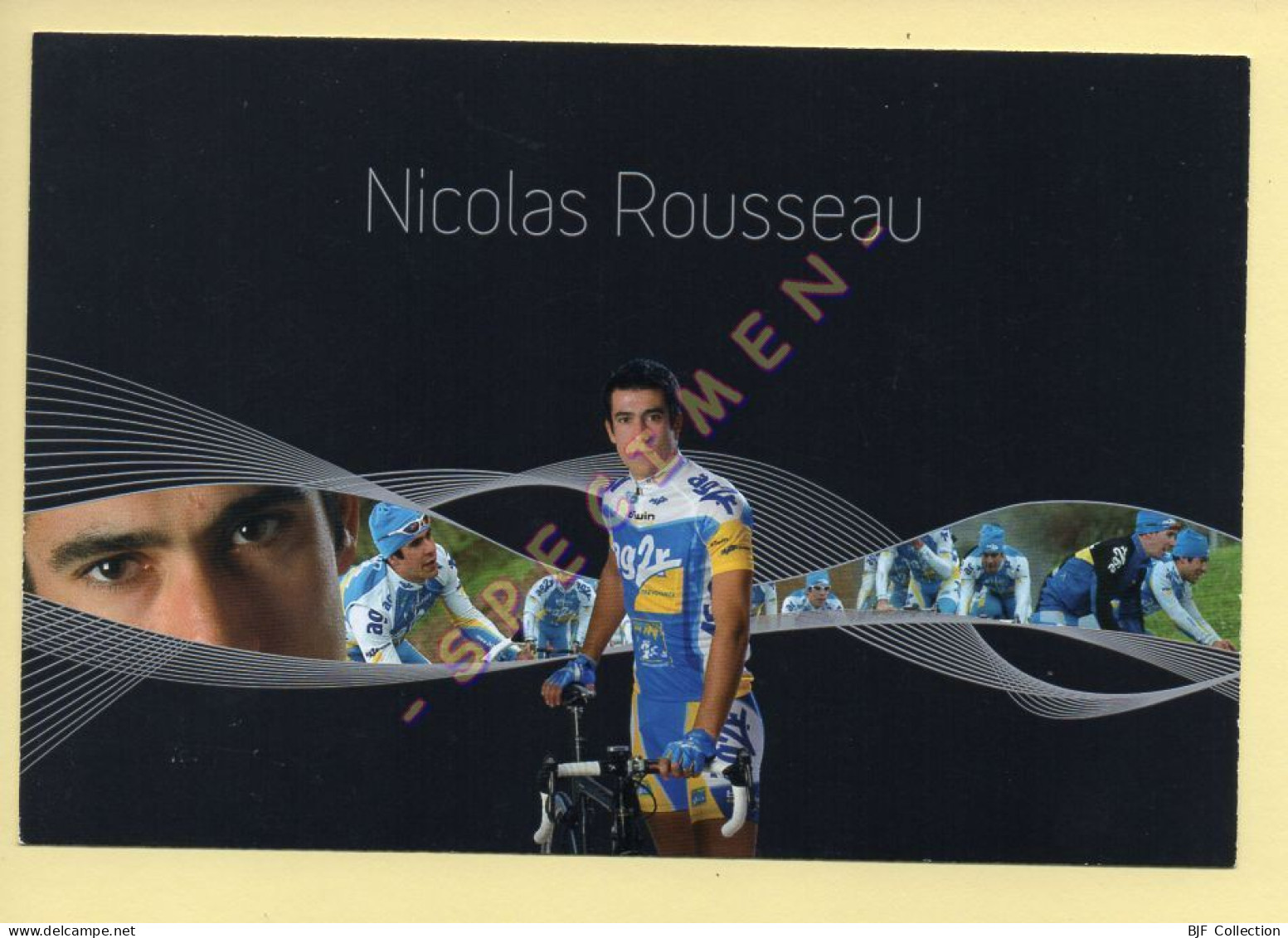 Cyclisme : Nicolas ROUSSEAU – Equipe AG2R Prévoyance 2007 (voir Scan Recto/verso) - Cycling