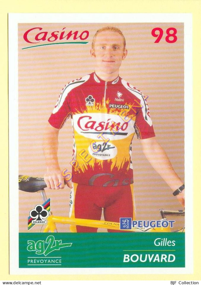 Cyclisme : Gilles BOUVARD - Equipe CASINO 1998 - Cycling