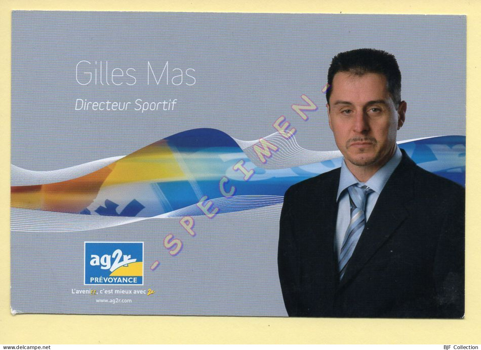 Cyclisme : Gilles MAS – Equipe AG2R Prévoyance 2007 (voir Scan Recto/verso) - Cycling