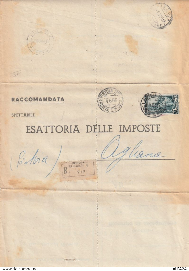 RACCOMANDATA 1955 L.65 TIMBRO PISTOIA (XT4000 - 1946-60: Poststempel